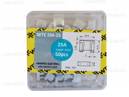 Запобіжники плоскі супер міні WTE 25A (50шт)